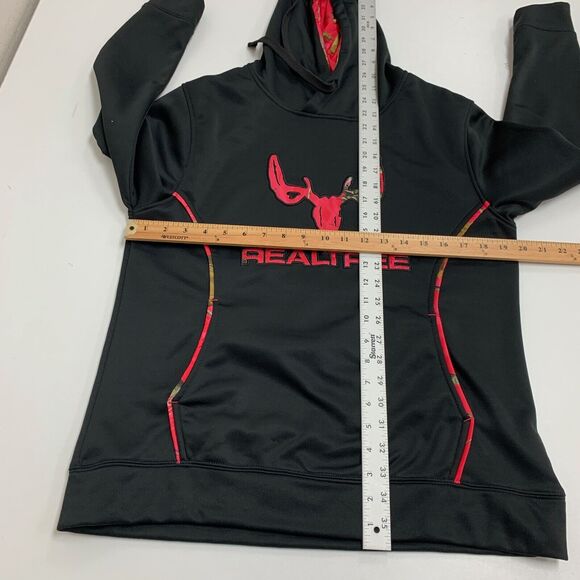 Realtree Sweatshirt Womens M Medium Black Pink Camo Cottonwood Canyon Hoodie - Picture 7 of 11